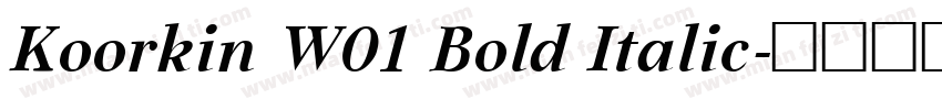 Koorkin W01 Bold Italic字体转换